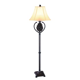 Crestview Collection Pine Bison Brown Natural Creek Floor Lamp