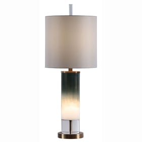 Crestview Collection Wyatt Brown Glazy White Table Lamp