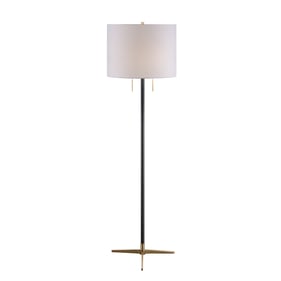 Crestview Collection Veda White Floor Lamp