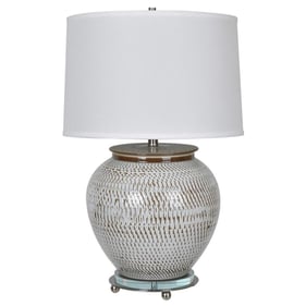 Crestview Collection Lise Aged Off White Table Lamp