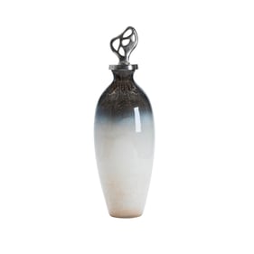 Crestview Collection Cream Smoky Grey Large Bourdon Finial