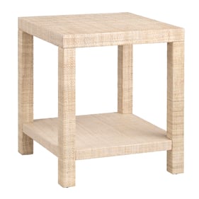 Crestview Collection Rafia Beige Square End Table