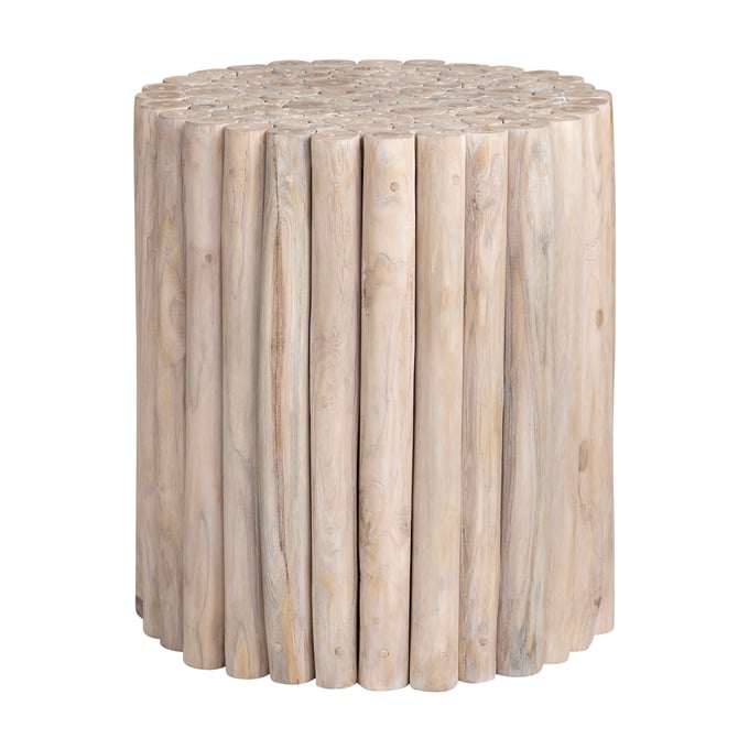 Crestview Collection Natural Round Grain Accent Table CRST-CVFDR1017