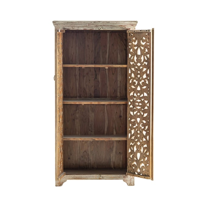 Mango wood shop tall cabinet