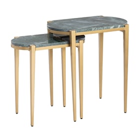 Crestview Collection Gold 2pc Nesting Tables