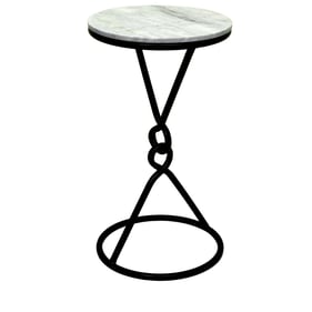 Crestview Collection Black Round Accent Drink Table