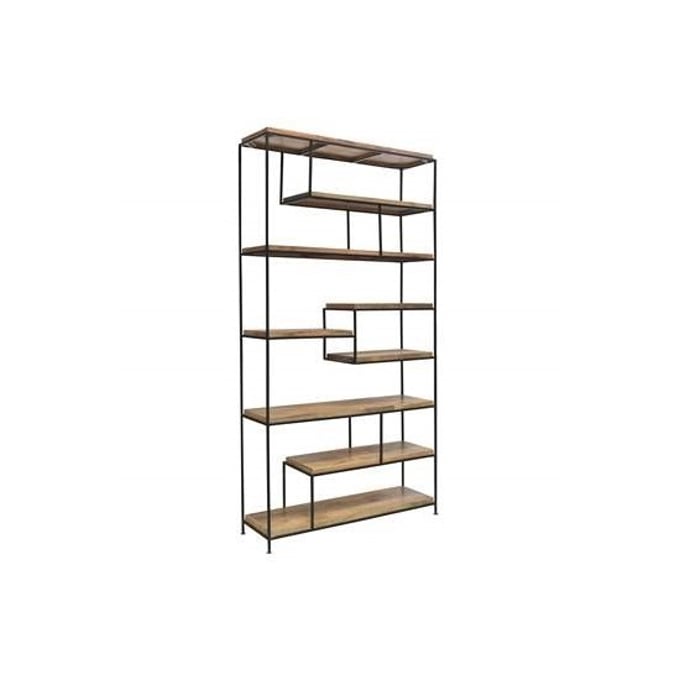 Crestview Collection Bengal Manor Offset Large Etagere Bookcase CRST-CVFNR518