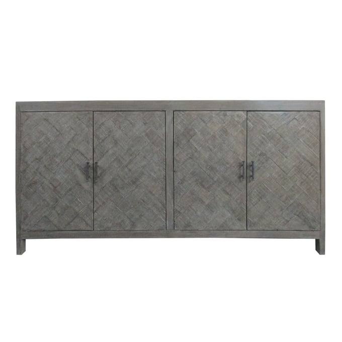 Crestview Collection Bengal Manor Mango Wood Heringbone Pattern Sideboard CRST-CVFNR663