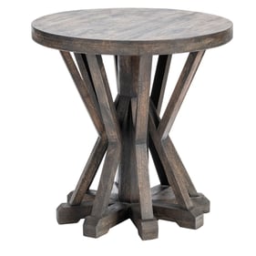 Crestview Collection Hamilton Burnished Round Starburst End Table