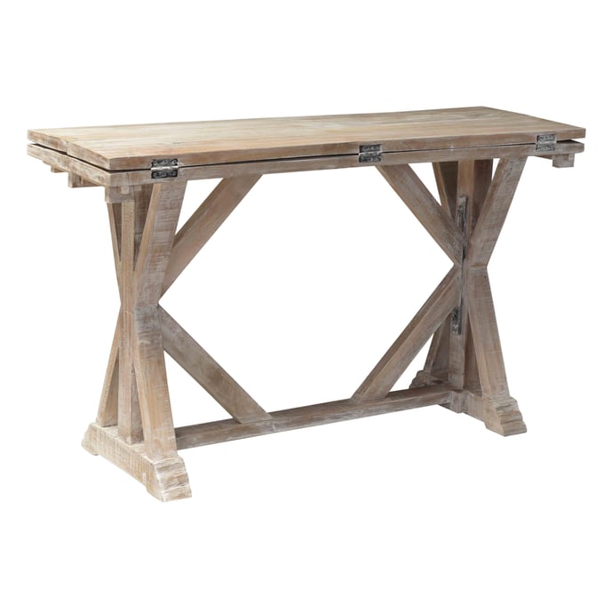 Crestview Collection Daphne White Wash Wood Table CRST-CVFNR798