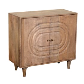 Crestview Collection Talladega Warm Brown Natural Cabinet