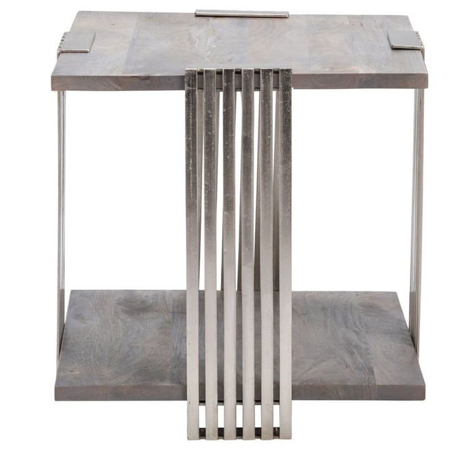 Crestview Collection Pleasant Hill Light Grey End Table CRST-CVFNR863