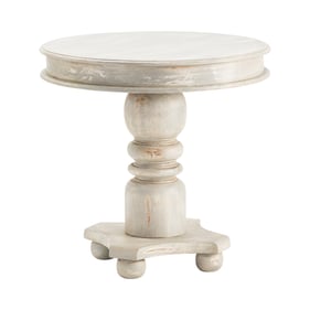 Crestview Collection Grey Distressed Cream Accent Table