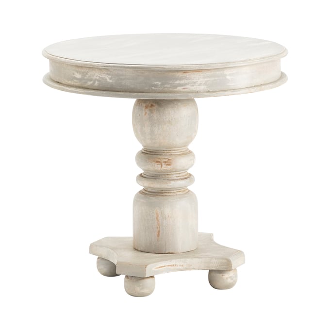 Crestview Collection Grey Distressed Cream Accent Table CRST-CVFNR892