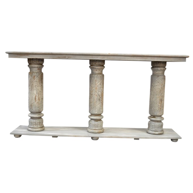 Crestview Collection Castleberry Distressed Grey Console Table CRST-CVFNR896