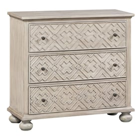 Crestview Collection Hawthorne Estate Antique White Fretwork Pattern Chest