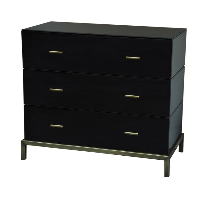 Crestview Collection Black Mercury Drawer Chest CRST-CVFZR1471