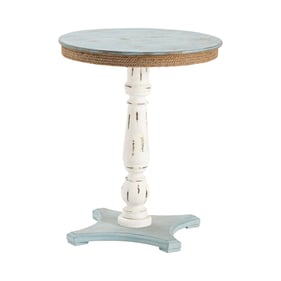 Crestview Collection Blue Round Accent Table