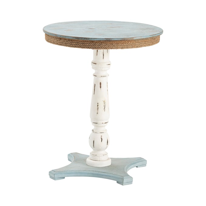 Crestview Collection Blue Round Accent Table CRST-CVFZR1709