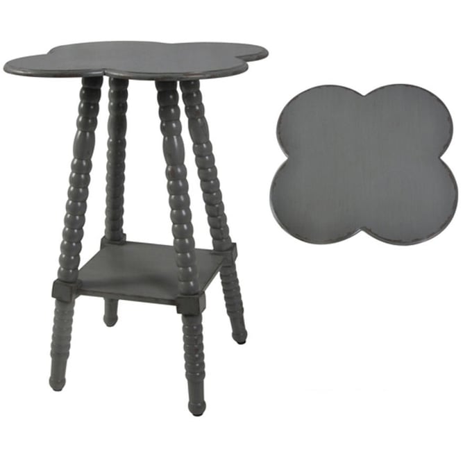 Crestview Collection Grey Storage Spindle Table CRST-CVFZR3513