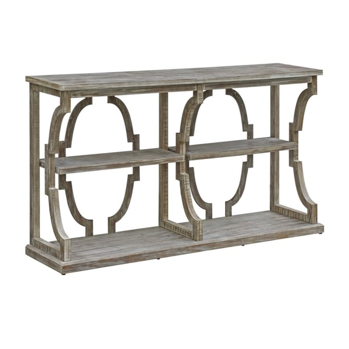 Crestview Collection Stockton Chestnut Wash 3 Tier Console Table CRST-CVFZR3525