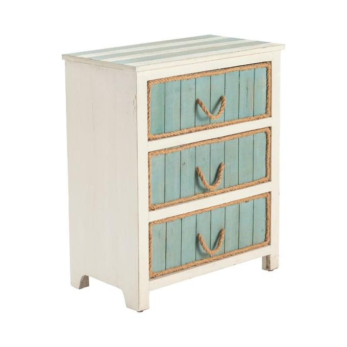 Crestview Collection South Shore Distressed White Chest CRST-CVFZR3560