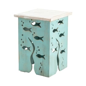 Crestview Collection Aqua Square Accent Table