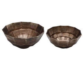 Crestview Collection Lark Aluminium 2pc Bowl Set