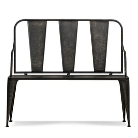 Crestview Collection Metal Solid Seat Bench