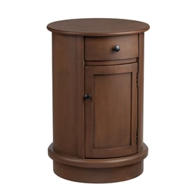 Crestview Collection Brown Round 1 Door Accent Table