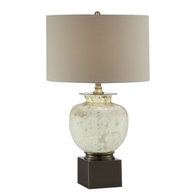 Crestview Collection Selborne Golden Opal White Table Lamp