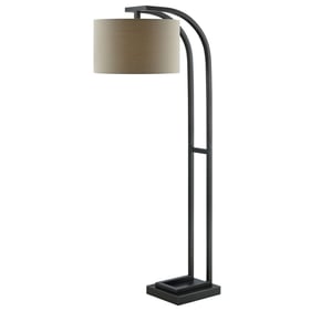 Crestview Collection Circa Bronze Natural Floor Lamp