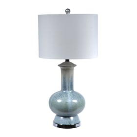 Crestview Collection Glazed Blue Cream Sea Breeze Table Lamp