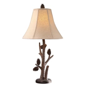 2 Crestview Collection Pioneer Resin Pinecone Table Lamps