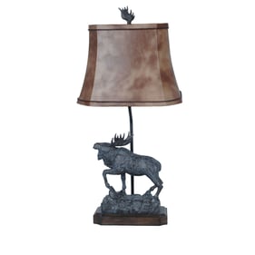 2 Crestview Collection Majestic Bronze Aged Table Lamps