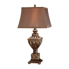 2 Crestview Collection Monticello Rich Bronze Brown Table Lamps