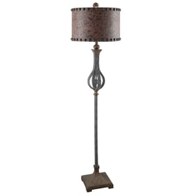 Crestview Collection Rambler Antique Brown Floor Lamp