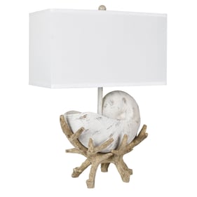 Crestview Collection Antique White Sleeping Shell Table Lamp