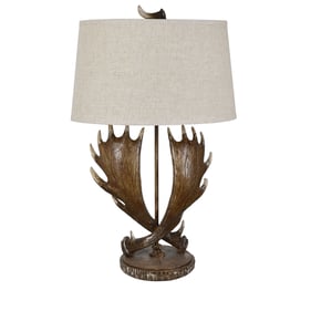 Crestview Collection Moose Run Antler Natural Table Lamp