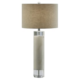 Crestview Collection Sheffield White Grey Table Lamp