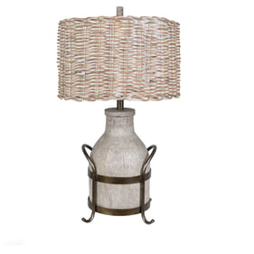 Crestview Collection Dary Natural Milk Farm Table Lamp