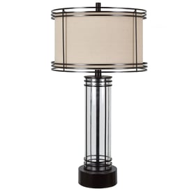 Crestview Collection Aspen Bronze Oatmeal Table Lamp