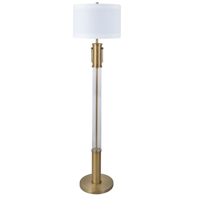 Crestview Collection Demille White Column Floor Lamp CRST-CVAZER078