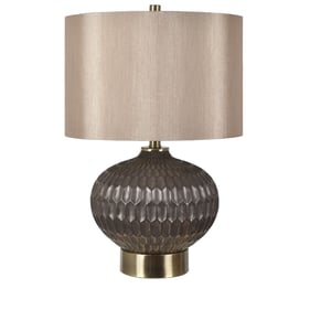 Crestview Collection Bowen Faceted Bronze Table Lamp