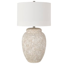 Crestview Collection Dune Sand White Ceramic Table Lamp