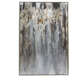 Crestview Collection Silver Abstract Painting Wall Art