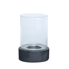 Crestview Collection Orian Ebony Concrete Small Candle Holder