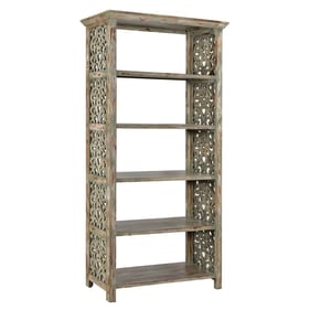 Crestview Collection Bengal Manor Mango Wood Etagere Bookcase