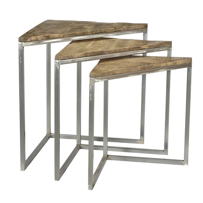 Crestview Collection Bengal Manor Grey Corner 3pc Nesting Table Set CRST-CVFNR677