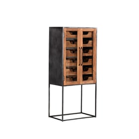 Crestview Collection Bengal Manor Natural Glass Door Tall Wine Cabinet